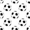 Football vector icon, soccerball. Vector illustration isolated in white background. Seamless pattern