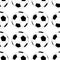 Football vector icon, soccerball. Vector illustration isolated in white background. Seamless pattern