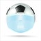 Football wearing a face mask for protection from the COVID-19 virus, Sokar ball wearing a medical protective mask, Football sports