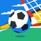Football web banner. Live stream game. Football ball in the background of stadium. Penalty. Full color vector