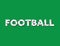 Football Word with Football Balls and Gates Pattern on Green Background