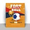 Football World Cup flyer or banner designs with match details an