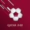 Football Worldcup Qatar 2022 Abstract Red Soccer Background Template