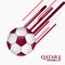 Football Worldcup Qatar 2022 Abstract White Soccer Background Template