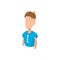 Footballer cartoon icon