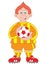 Footballer cartoon illustration