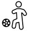 Footballer, kick Isolated Vector Icon that can be easily modified or edited