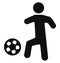 Footballer, kick Isolated Vector Icon that can be easily modified or edited