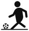 Footballer, kick Isolated Vector Icon that can be easily modified or edited