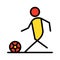 Footballer, kick Isolated Vector Icon that can be easily modified or edited