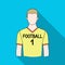Footballer.Professions single icon in flat style vector symbol stock illustration web.
