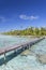 Footbridge across lagoon, Tetamanu, Fakarava, Tuamotu Islands, French Polynesia