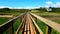 Footbridge across a salt marsh