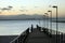 Footbridge, Beach and mountains in Brazil