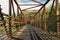 Footbridge and bike trail over a river