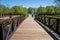 Footbridge in Clifton E French Regional Park in Plymouth Minnesota, part of the walking trails