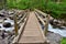 A footbridge crosses the creek at Woodbine Campground in the Custer Gallatin National Forest in Montana