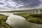 Footbridge heading to Quinta do Lago beach, in Ria Formosa. Algarve