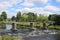 Footbridge over River Kent, Kendal, Cumbria