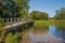 Footbridge over the River Test, Hampshire, England