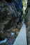 The footbridge over the rocky gorge Dolne diery