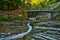 Footbridge over stream in Stony Brook State Park