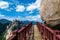 Footbridge at the peak of Ulsan Bawi at Seorak Mountain.