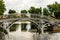 Footbridge in a public park of the city Kremenchug, Ukraine