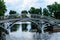 Footbridge in a public park of the city Kremenchug, Ukraine