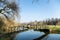 Footbridge on river Wey near Guildford Surrey England