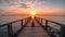 Footbridge sea beach meditation journey calm hormone