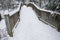 Footbridge, Snowy Landscape