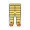 footie pants baby cloth color icon vector illustration