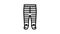 footie pants baby cloth line icon animation