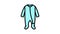 footie sleeper baby cloth color icon animation