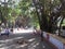 Footpath in city in the India, beautiful Indian walkway in goa, Indian footpaths view.