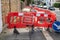 Footpath closed due to laying new paving slabs on London pavement