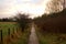 Footpath from Darnick to Melrose in early winters morning