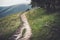 The footpath from Edale to Kinder Scout in the Peak District