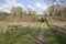 Footpath going under the railway bridge, Halesworth Millennium Green, Suffolk, England