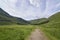 The Footpath looking up Glen Doll, a Glacial U Shaped Valley situated in the Cairngorm National Park.