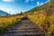 Footpath on mountain in Kanas