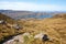 The footpath near the Loch Lurgainn .  View from Stac Pollaidh  towards Loch Lurgainn, Inverpolly, Northwest Highlands, Scotland