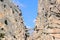 Footpath between the rocks in Andalusia, Spain