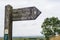 Footpath sign on Hadrians Wall Walk