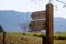 Footpath Waymarker in The Lake District In Autumn