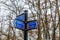 Footpath Waymarker in The Lake District In Autumn