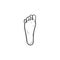 Footprint hand drawn outline doodle icon.