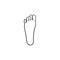 Footprint hand drawn outline doodle icon.