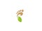 Footprint and health nature, bio care Logo design